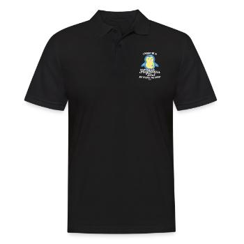 cute penguin can't fly - Men's Polo Shirt - black - Front - Kai (181cm)