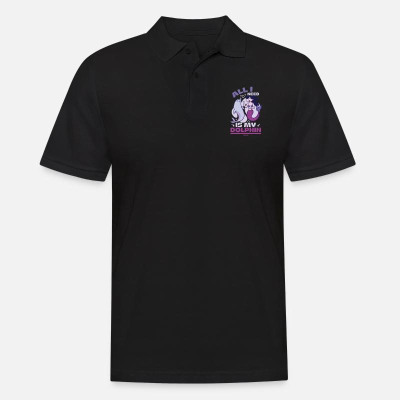 Delfin - Männer Poloshirt - Schwarz