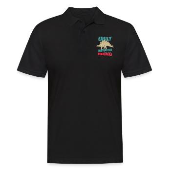 Easily Distracted By Dinosaurs - Men's Polo Shirt - black - Front - Kai (181cm)