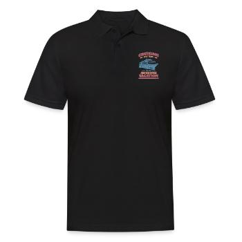 Kreuzfahrt zu einem unglaublichen Urlaub - Männer Poloshirt - Schwarz - Vorne - Kai (181cm)
