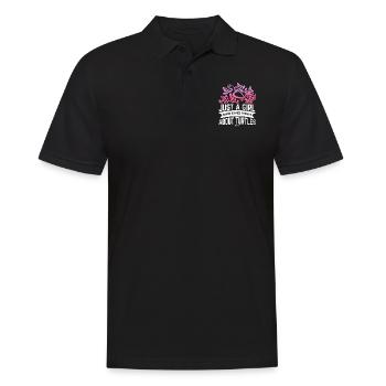 girl turtle mother water sea - Men's Polo Shirt - black - Front - Kai (181cm)