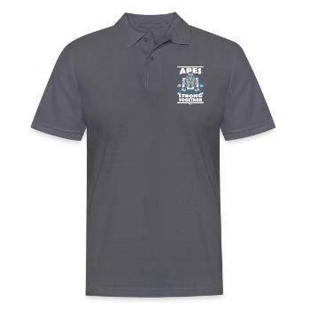 Apes Strong Together - Men's Polo Shirt - charcoal grey - Front - Nico (186cm)