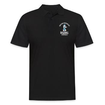 Education Is Important But Baseball - Männer Poloshirt - Schwarz - Vorne - Kai (181cm)
