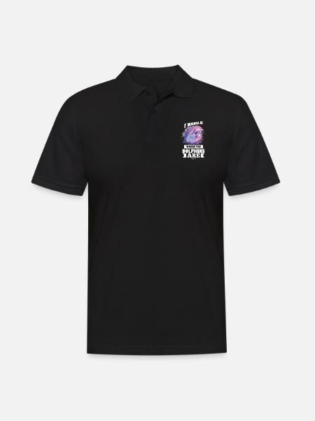 Delfin - Männer Poloshirt - Schwarz