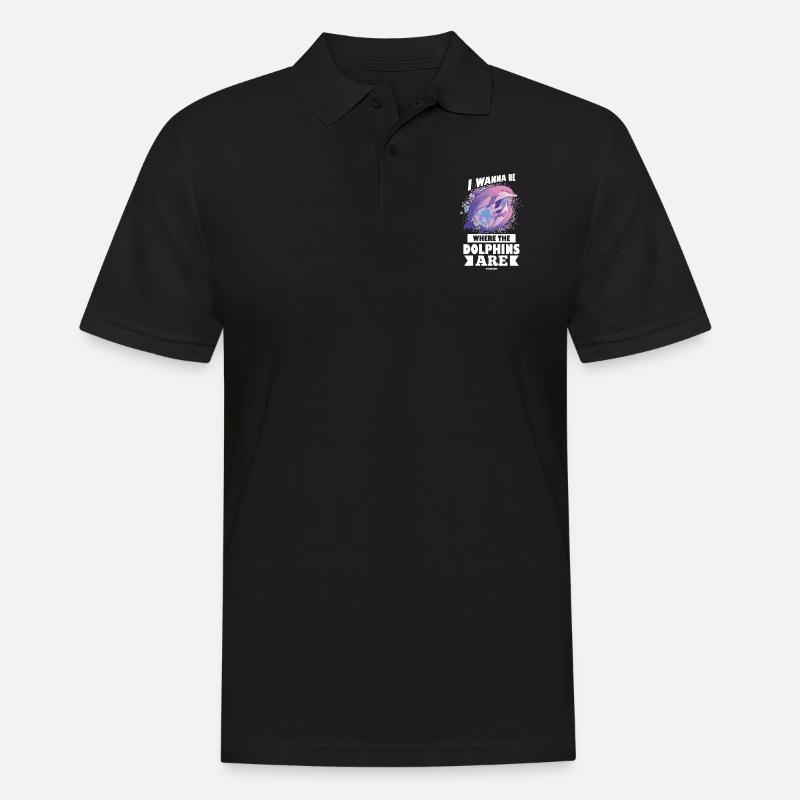 Delfin - Männer Poloshirt - Schwarz