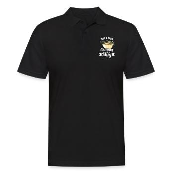 Juste une grenouille qui se refroidit dans une tasse - Polo Homme - noir - Devant - Kai (181cm)