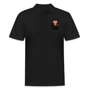 Je suis un panda roux - Polo Homme - noir - Devant - Kai (181cm)