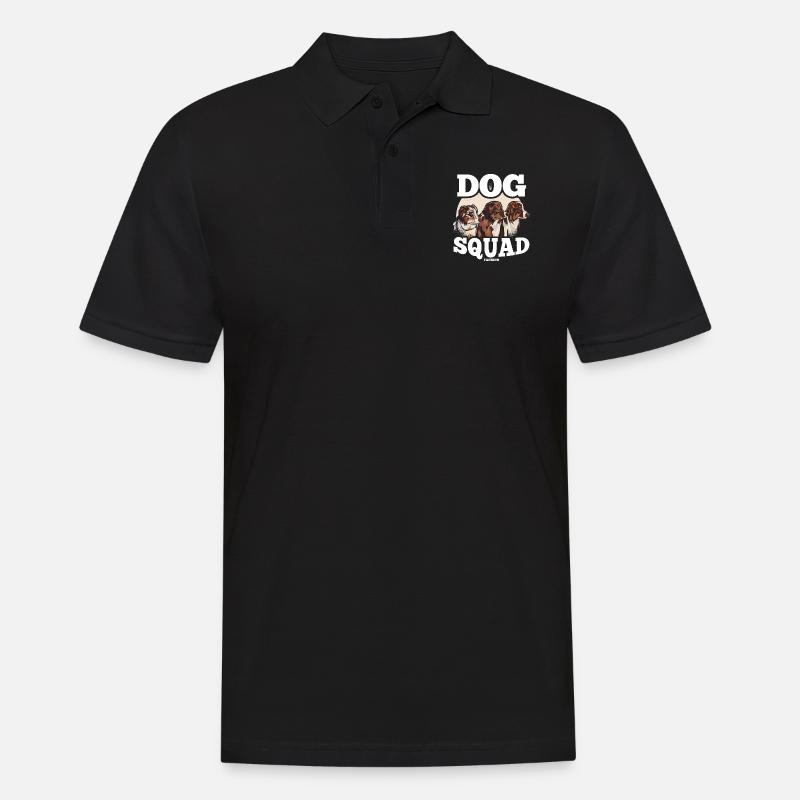 Dog Squad - Männer Poloshirt - Schwarz