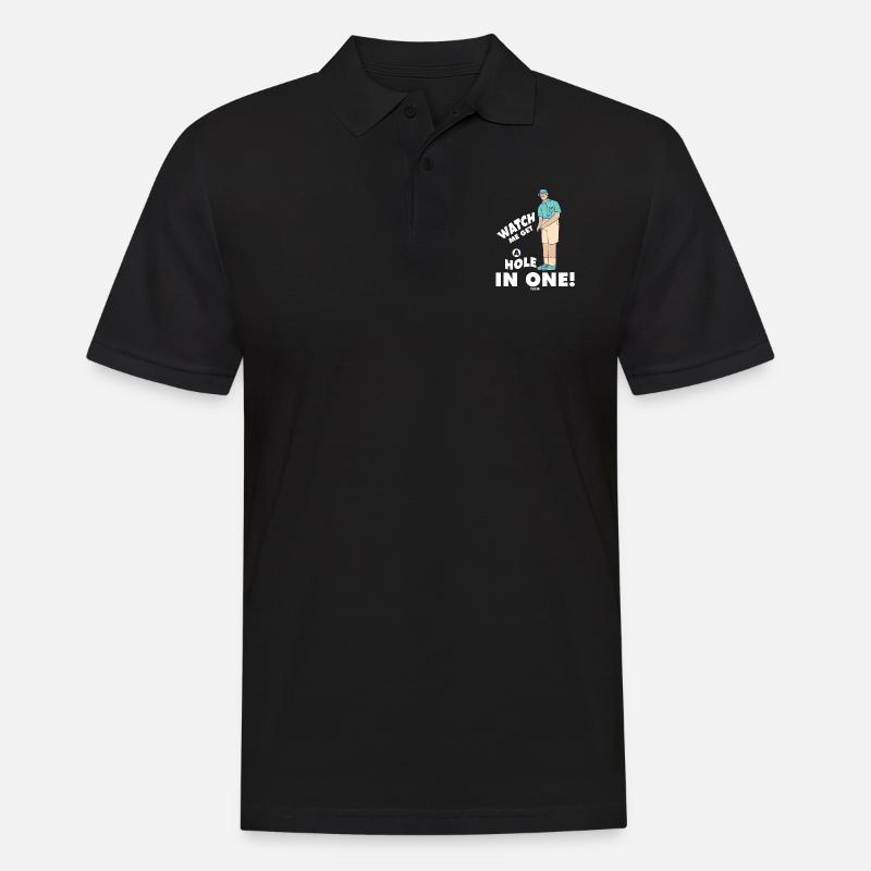 Golf - Männer Poloshirt - Schwarz