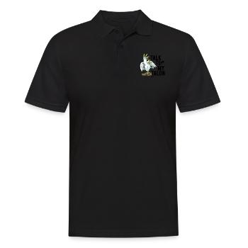 Haustier Papagei lustiger Spruch - Männer Poloshirt - Schwarz - Vorne - Kai (181cm)
