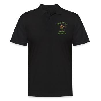 Gorilla tanzen Musik Party cooler Spruch - Männer Poloshirt - Schwarz - Vorne - Kai (181cm)