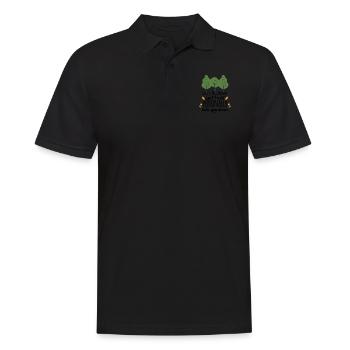 Laubbaum Baum umarmen Natur - Männer Poloshirt - Schwarz - Vorne - Kai (181cm)