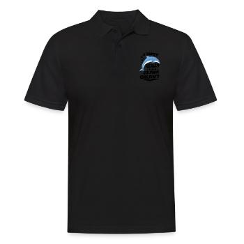 Delfin - Männer Poloshirt - Schwarz - Vorne - Kai (181cm)