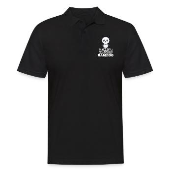 kann nicht genug von Bambus bekommen - Männer Poloshirt - Schwarz - Vorne - Kai (181cm)