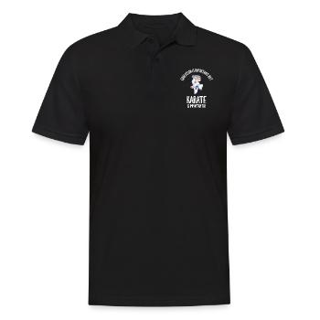 Education Is Important But Karate Is Importanter - Männer Poloshirt - Schwarz - Vorne - Kai (181cm)