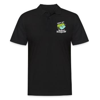 Leguan - Männer Poloshirt - Schwarz - Vorne - Kai (181cm)