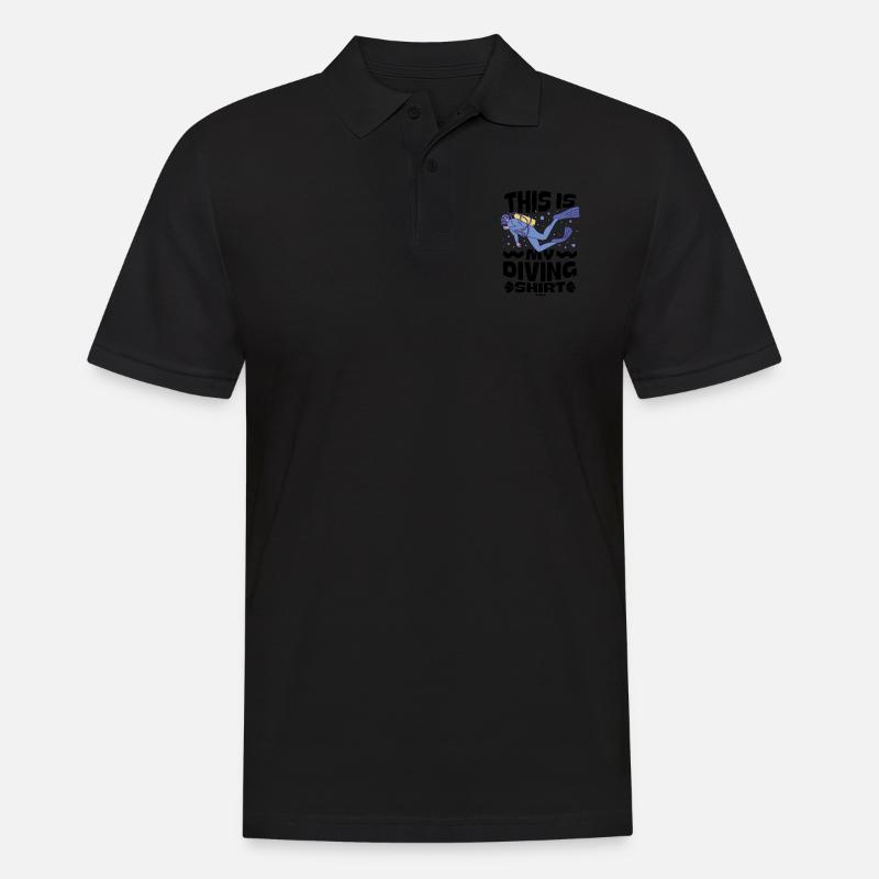 Tauchen - Männer Poloshirt - Schwarz