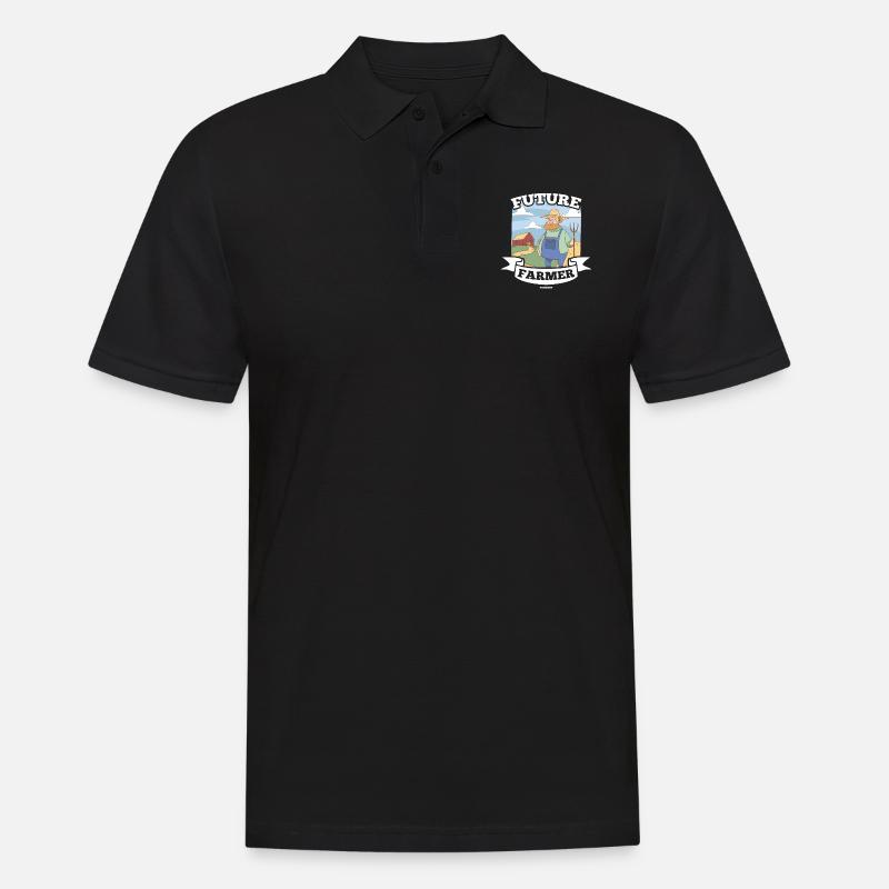Future Farmer - Männer Poloshirt - Schwarz