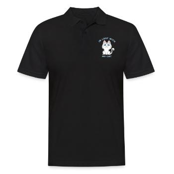 amoureux de mon chat - Polo Homme - noir - Devant - Kai (181cm)