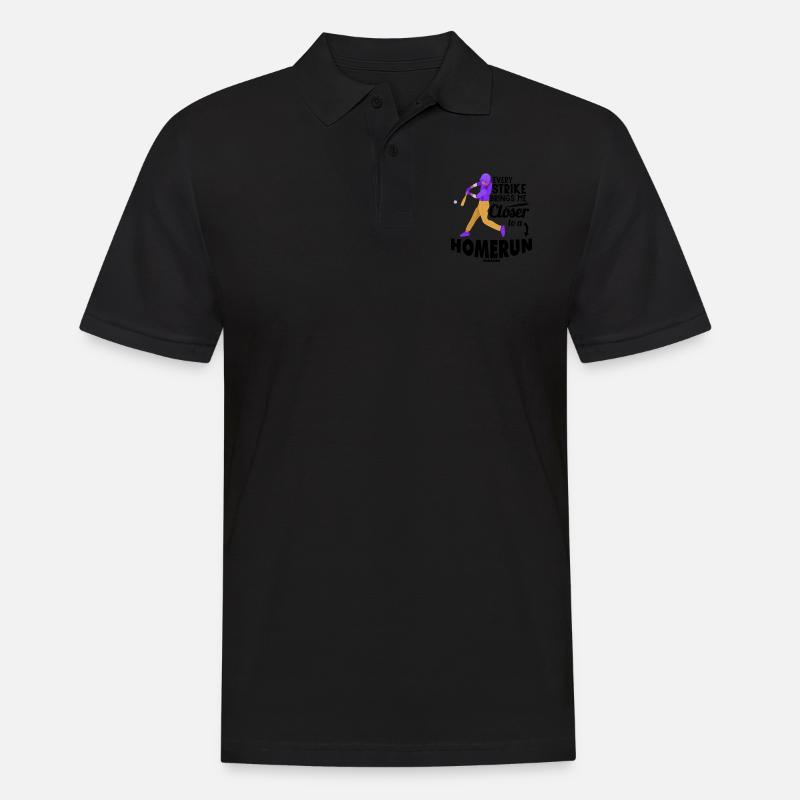 Baseball Pitcher Baseballschläger Sport - Männer Poloshirt - Schwarz