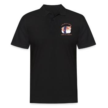 J’adore les chats et les sushis - Polo Homme - noir - Devant - Kai (181cm)