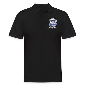 Vater - Männer Poloshirt - Schwarz - Vorne - Kai (181cm)