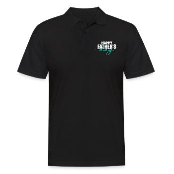 Happy Fathers Day - Men's Polo Shirt - black - Front - Kai (181cm)