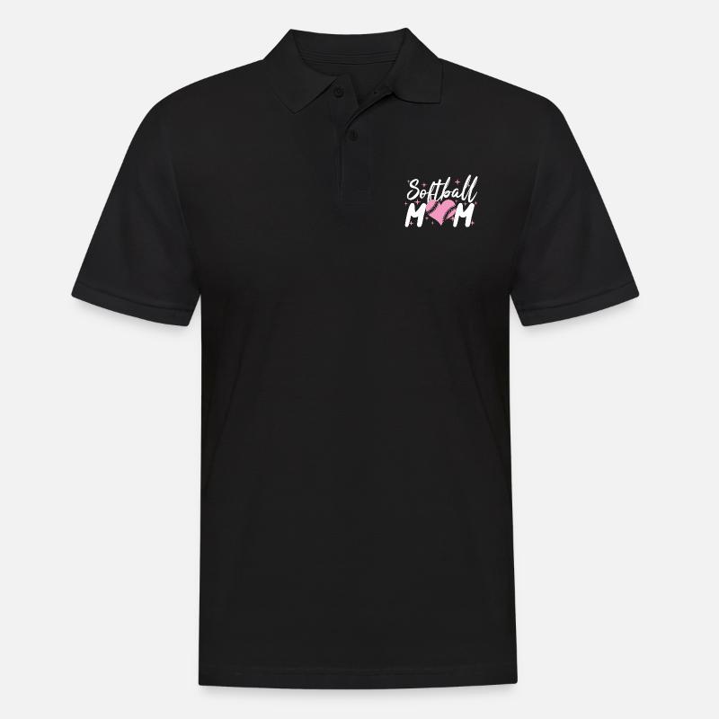 Softball - Männer Poloshirt - Schwarz