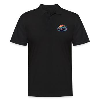 OFF ROAD - Männer Poloshirt - Schwarz - Vorne - Kai (181cm)
