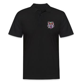 Fuchs Lustig - Männer Poloshirt - Schwarz - Vorne - Kai (181cm)