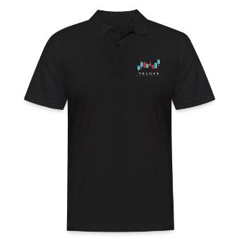 Schwarzer Trader - Männer Poloshirt - Schwarz - Vorne - Kai (181cm)