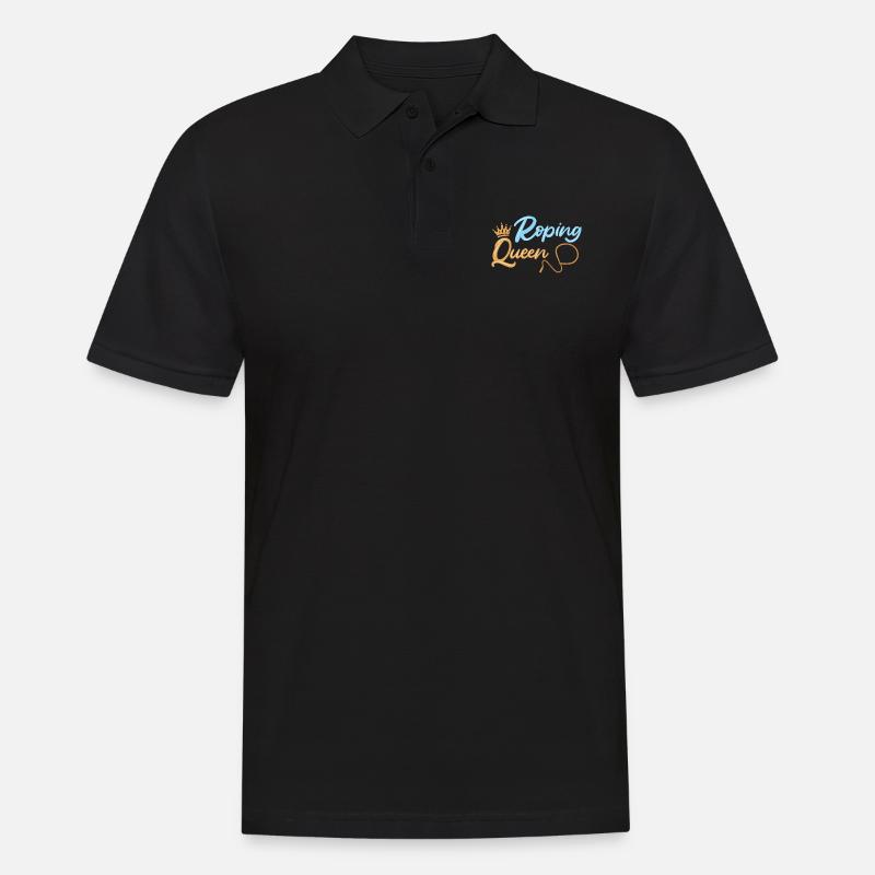 Team Roping - Männer Poloshirt - Schwarz