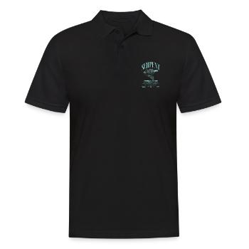 Green Tree Python Modern Reptile Keeper Streetwear - Men's Polo Shirt - black - Front - Kai (181cm)