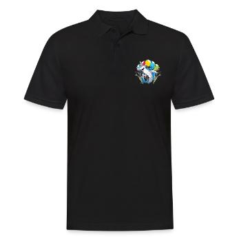 Ocean Animal Shark Birthday Party Cadeau Requin-marteau - Polo Homme - noir - Devant - Kai (181cm)