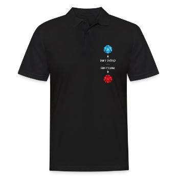 Pech D20 - Männer Poloshirt - Schwarz - Vorne - Kai (181cm)