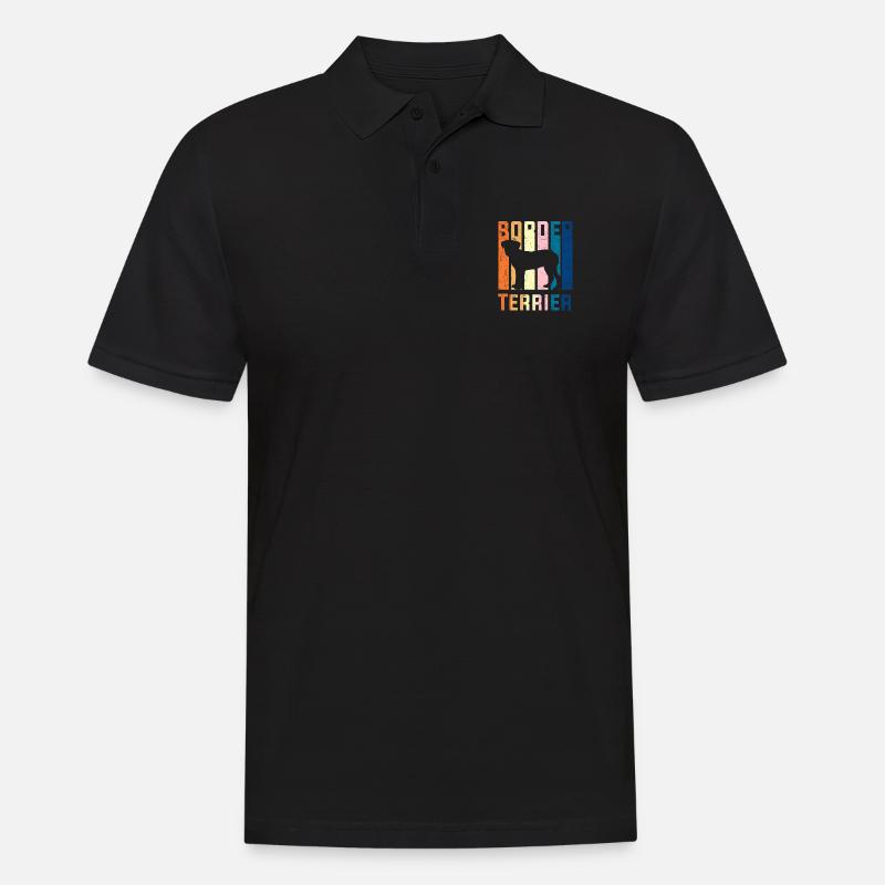 Border Terrier - Männer Poloshirt - Schwarz