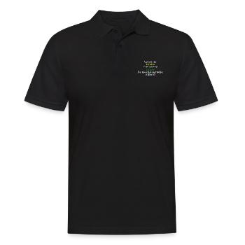 Was ist eine Blondine zwischen Grünen | Die Schlau - Männer Poloshirt - Schwarz - Vorne - Kai (181cm)