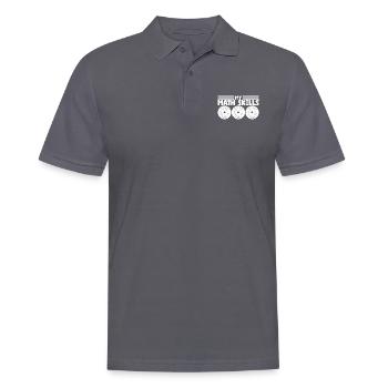 Plaques de poids d’haltérophile Bodybuilder Math - Polo Homme - charbon - Devant - Nico (186cm)