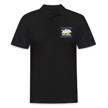 Lieblingstier Ozean Tier Geschenk Mantarochen - Männer Poloshirt - Schwarz - Vorne - Kai (181cm)