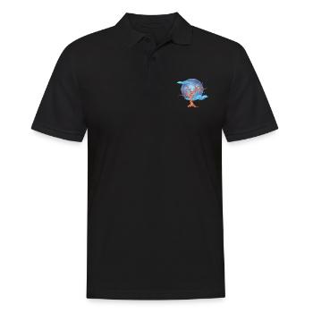 Amoureux de la nature Arbre Cadeau Pleine Lune Nature - Polo Homme - noir - Devant - Kai (181cm)