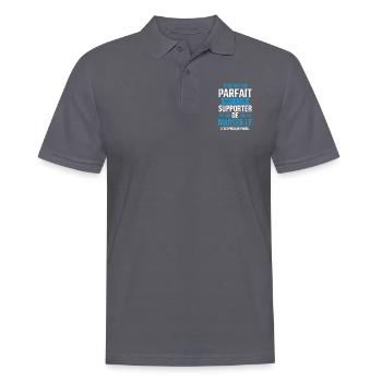 Je suis supporter de Marseille - Polo Homme - charbon - Devant - Nico (186cm)