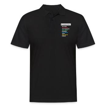 T shirt geek ma journée idéale - Polo Homme - noir - Devant - Kai (181cm)