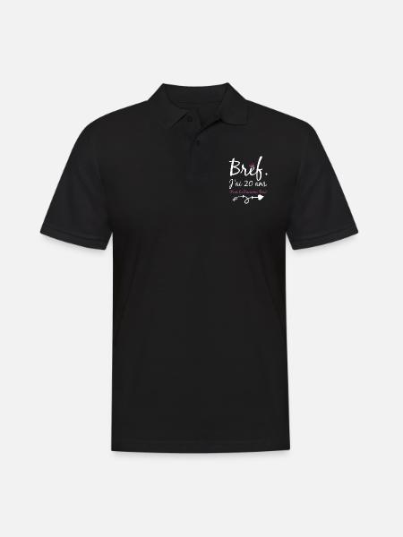 Femme cadeau d'anniversaire 40 ans - Polo Homme - noir