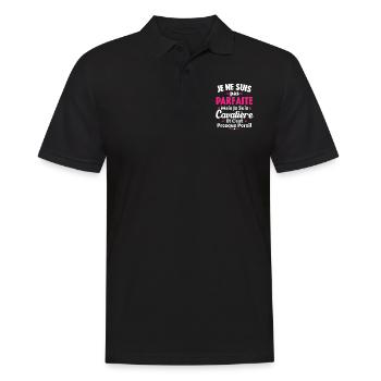 Pas parfaite mais je suis cavalière - Polo Homme - noir - Devant - Kai (181cm)