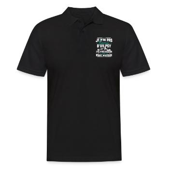 J'ai juste besoin d'aller au mont ventoux Humour - Polo Homme - noir - Devant - Kai (181cm)