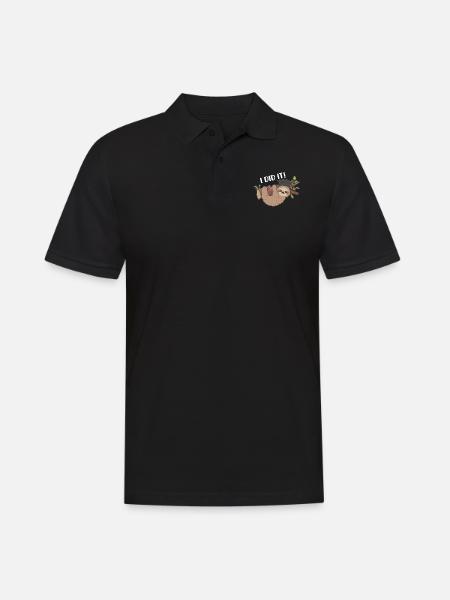 Cute Inertia Graduated Lazy - Men's Polo Shirt - black
