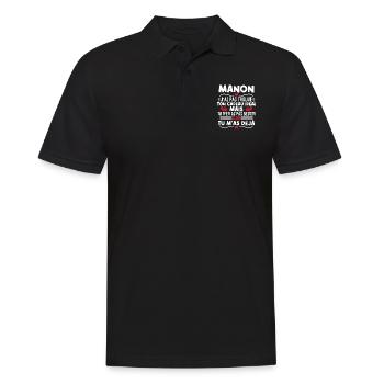 Manon j'ai pas trouvé ton cadeau idéal... - Polo Homme - noir - Devant - Kai (181cm)