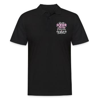 Sœur Tata et Marraine - Polo Homme - noir - Devant - Kai (181cm)