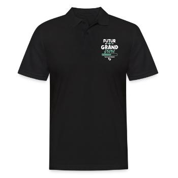 Futur grand frère veuillez patienter - Polo Homme - noir - Devant - Kai (181cm)