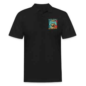 niveau 40 débloquéNiveau 40 débloqué Cadeau 40 ans - Polo Homme - noir - Devant - Kai (181cm)